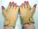 Half Finger Shooting Gloves , Leather Military Tactical Gloves