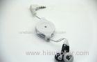 Sports Stereo Retractable Earphone For Airlines , Trains ,Buses ,Hospital