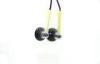 Yellow Stereo In-Ear Zipper Earphones With Plastic , Gift Promotion Use