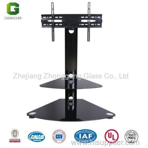 Black Glass TV Stand