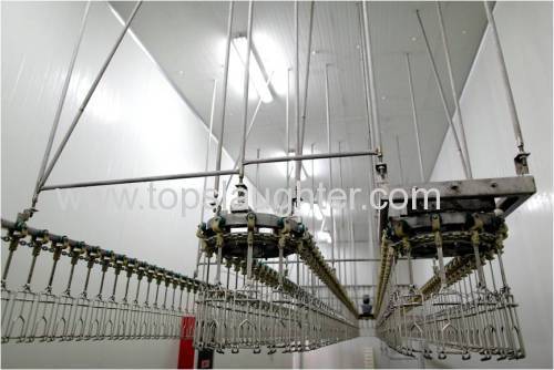 Poultry processing machinery bloodletting line