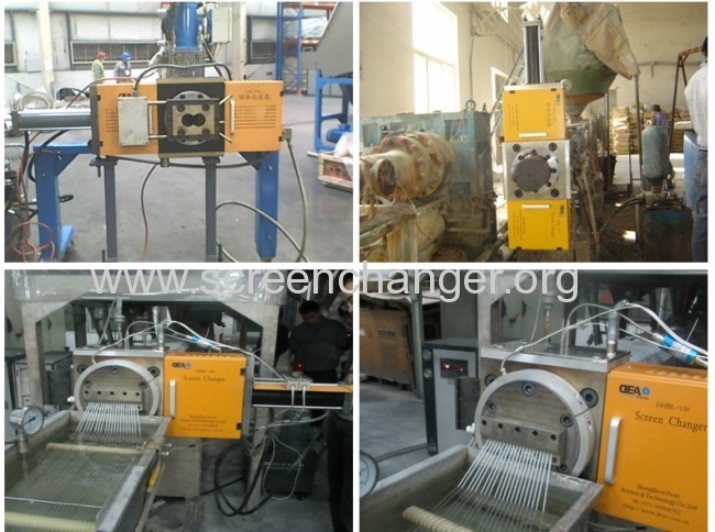 Continuous screen changer for XPS/EPE/EPS foaming products extrusion line