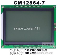 128x64 FSTN graphical lcd module display (CM12864-7)