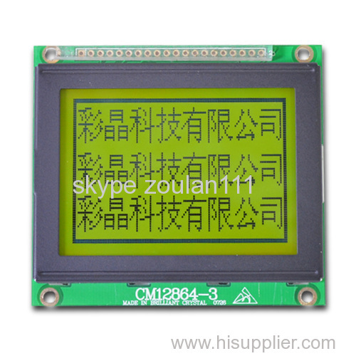 128X64 Stn Negative transfective LCD module display (CM12864-3)