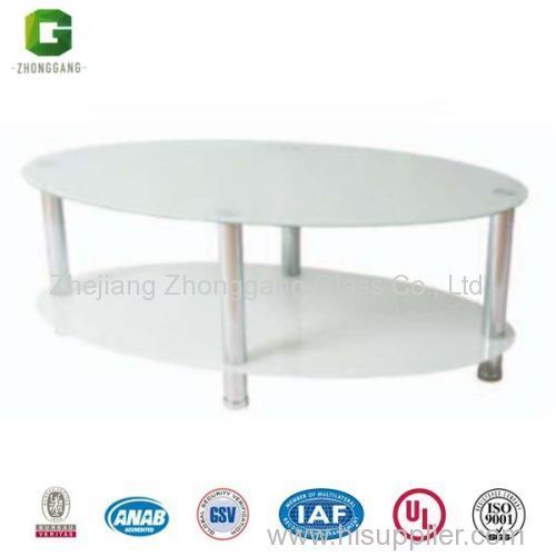 Oval Glass TV Stand/Oval Glass TV Table/Oval Glass TV Table/