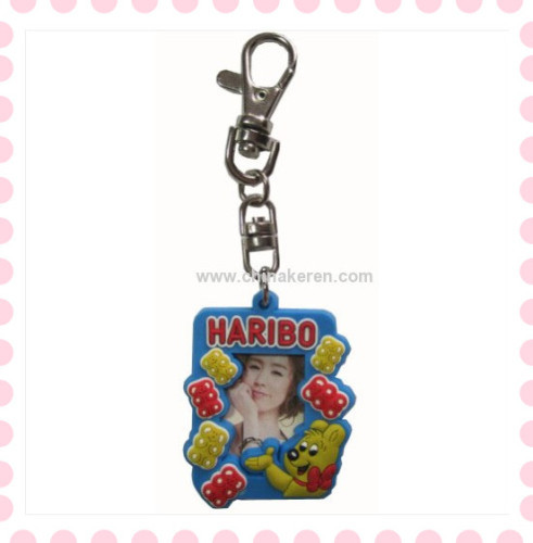 Soft pvc photo frame keychain