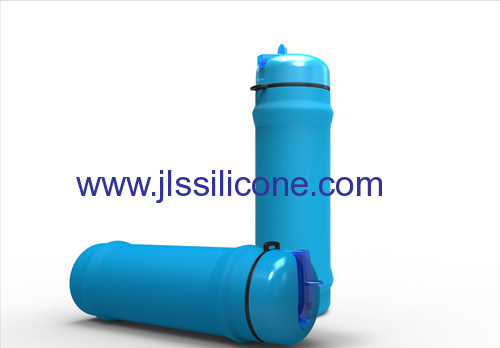 Popular use sports water bottles with flip straw 