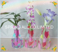 Promotional Foldable pvc vase, magic flower vase, plastic vase