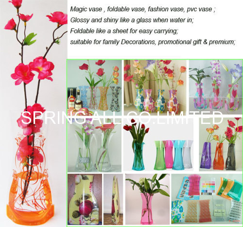 pvc vase manufactory, foldable vase, pvc folding vase