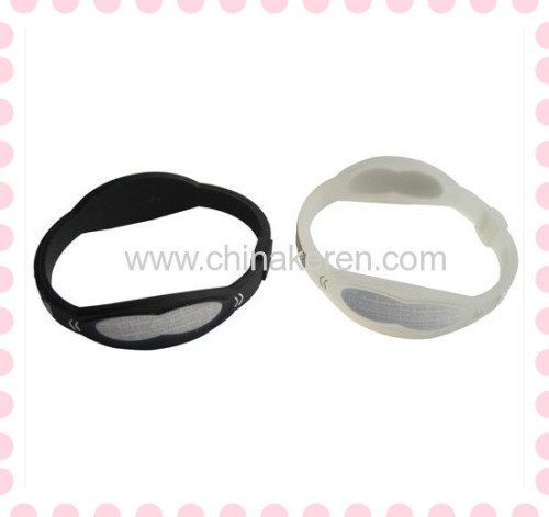 silicone Ion Power Bracelet with customized print logo