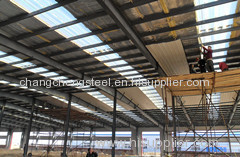 large span steel structure warehouse frame