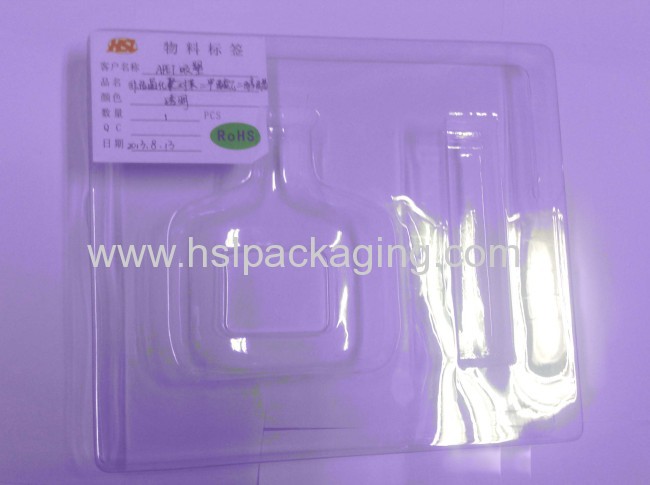 White plastic PS flocking tray for wine packaging in china 