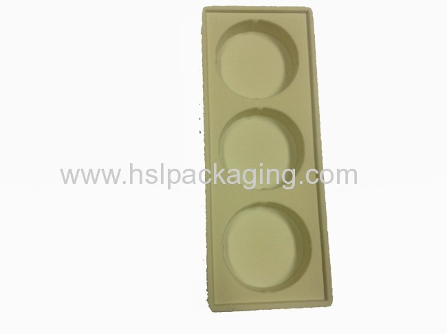 White plastic PS flocking tray for wine packaging in china 