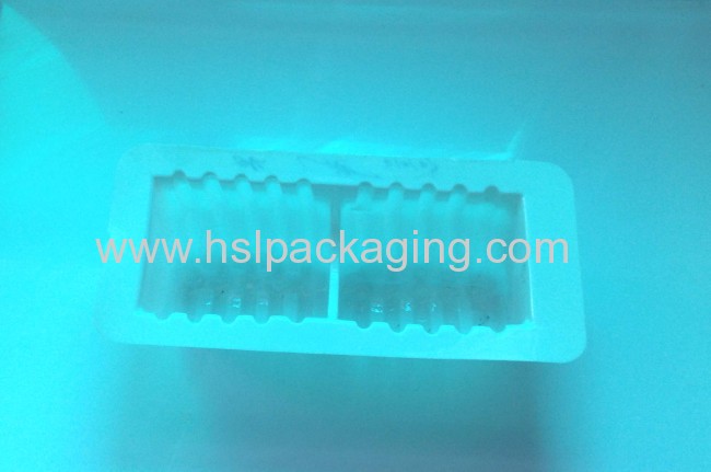 White plastic PS flocking tray for wine packaging in china 