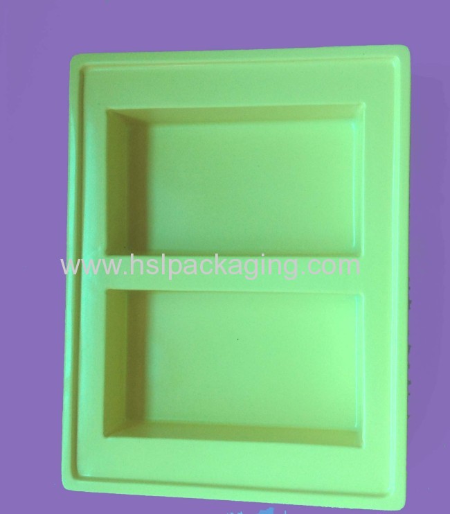 White plastic PS flocking tray for wine packaging in china
