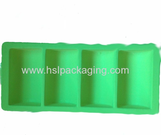 White plastic PS flocking tray for wine packaging in china