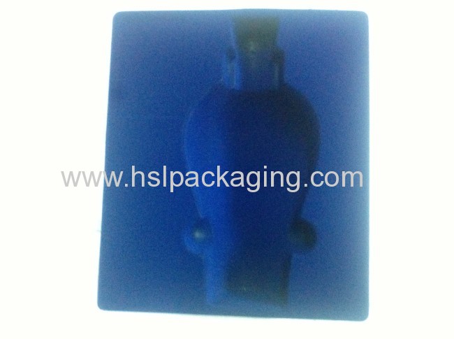 White plastic PS flocking tray for wine packaging in china