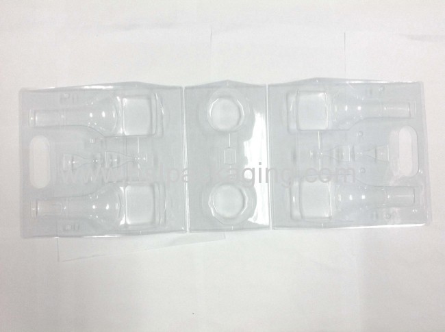 White plastic PS flocking tray for wine packaging in china