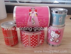 Hot stamping film for plastic coin bank