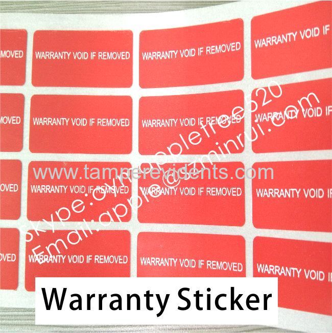 Ultra Destructible Vinyl Labels,Tamper Evident Warranty Stickers,Warranty VOID If Removed Security Label 