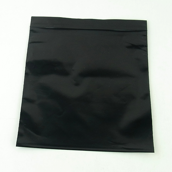 Black pe plastic reclosable ziplock bag