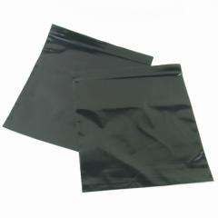 Black pe plastic reclosable ziplock bag