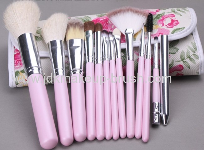 2013 Hot seller Pink Handle 13pcs Cosmetic brush setSGS Certification