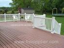 Outside Brushed Wood Plastic Composite Railing / WPC Handrails Fire-Resistant