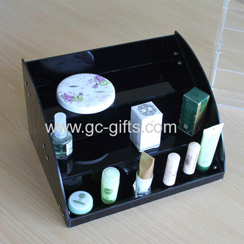 A variety of color material cosmetics display stand