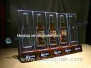 LED Acrylic Glow Liquor Bottle Display Shelf Wooden Base