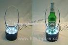 Cylindrical LED Acrylic Liquor Bottle Light Display Racks For Business