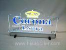 Corona Extra LED Acrylic Edge Lit Signs / Laser Cut Signage Display
