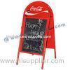 Metal Frame Advertising Chalkboard Sign Stand Custom Made 125x60CM