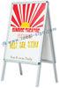 White Framed Advertising Chalkboard / Outdoor Sandwich Board Signs