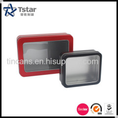 Gift Packaging Tin Box with PVC Window