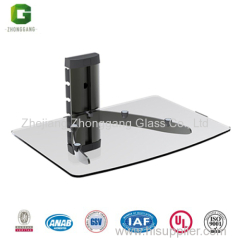 DVD Wall Mount/One Layer DVD Bracket/Glass DVD Shelf/Glass DVD Rack/Glass DVD Stand/Glass Audio Stand/DVD Mount