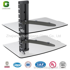 2 Tier Glass Shelf/Glass Shelf TV Wall Mount/DVD Shelf LCD Bracket TV Mount/ Video Shelf /DVD Bracket