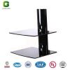 Black DVD Shelf/Wall Mount Shelves for DVD player/Glass Living Room DVD Shelves/DVD Shelf