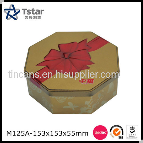 Octagonal Shape Tin Case