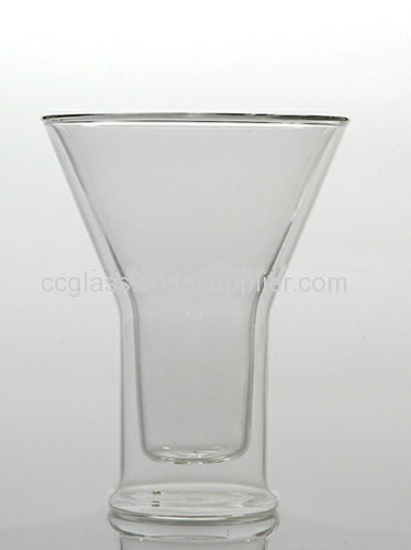 High Transparent Double Wall Martini Glasses