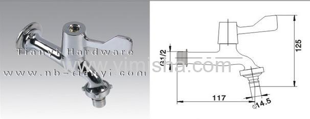 Brass Chrome Plated Bibcock for Washing Machine