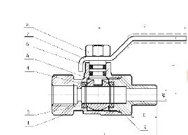 Two-piece Brass Mini Ball Valve