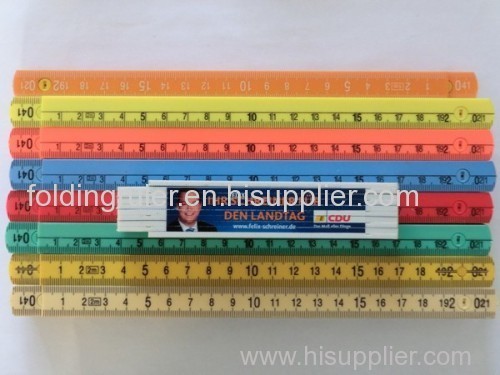 Customized colour 2M Plastic folding ruler