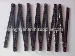 Customized 3M Black Plastic folding ruler