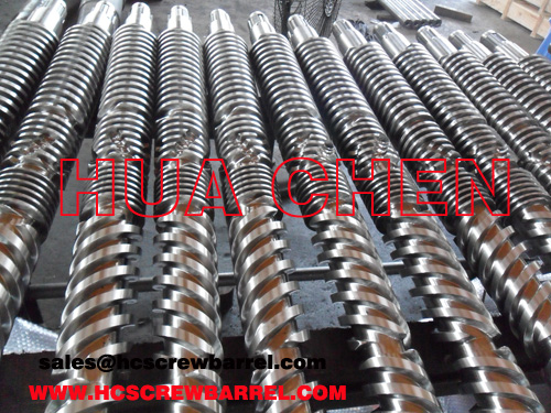 Bimetallic conical twin screw barrel for Cincinati extruder