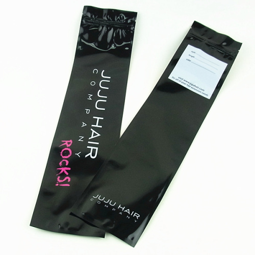 Ziplock plastic bags for hair extensions