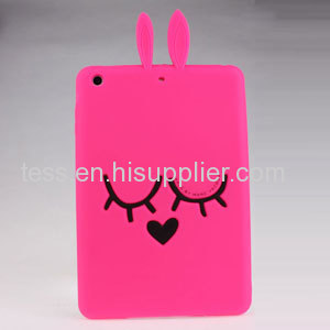 Silicone protective case for ipad mini with rabbit desgin