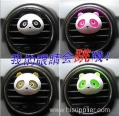 Panda car AC air freshener with shaking eyes