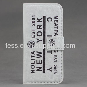 brand new leather case for iphone 5G with white color