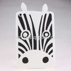 2013 hot selling Silicone cell phone case for ipad mini with zebra desgin